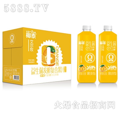 椰泰艾爾牧益生菌發(fā)酵橙汁1.08Lx8瓶