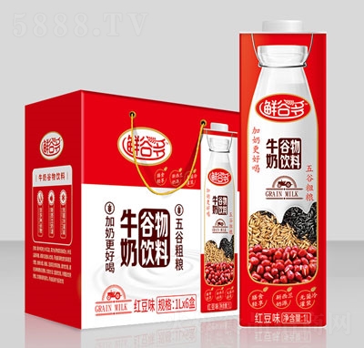 鮮谷多牛奶谷物飲料紅豆味粗糧植物蛋白飲料招商