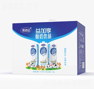 完達山益加享酸奶飲品1.06千克X12盒招商