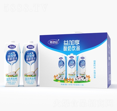 完達山益加享酸奶飲品1.06千克X12盒