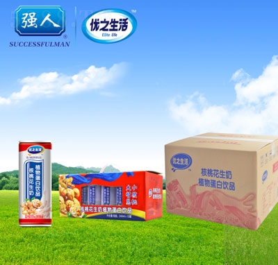 優(yōu)之生活核桃花生飲料240ml12罐4提