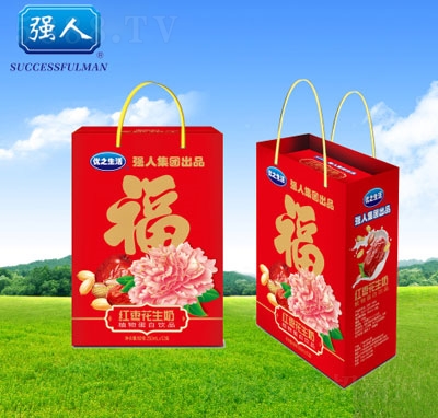 優(yōu)之生活紅棗花生奶飲料250ml12盒4提