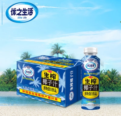 優(yōu)之生活生榨果肉椰子汁迷彩版420ml15瓶