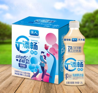 強人冷灌裝添暢乳酸菌飲品1250ml6瓶