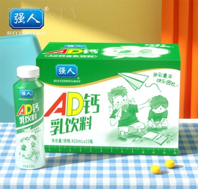 強人AD鈣奶乳飲料420ml15瓶
