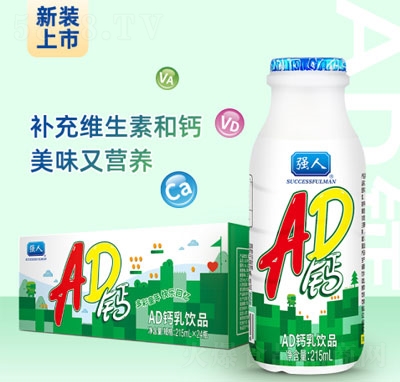 強人AD鈣奶乳飲料215ml4支6排