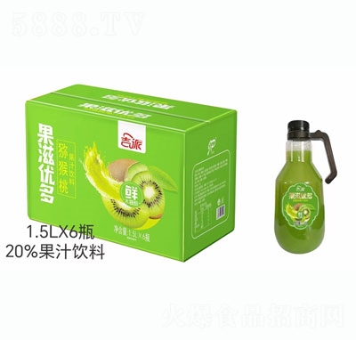 吉派果滋優(yōu)多獼猴桃果汁飲料1.5LX6