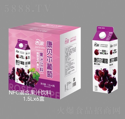 吉派康貝爾葡萄果汁飲料1.5LX6瓶