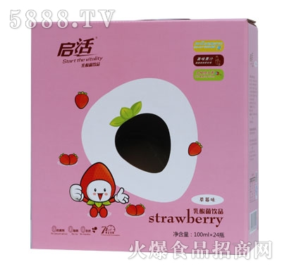 啟活乳酸菌草莓味100mlx24瓶