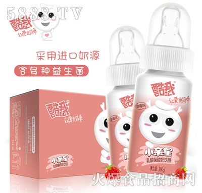酷我小親星乳酸菌酸奶飲品草莓味100g