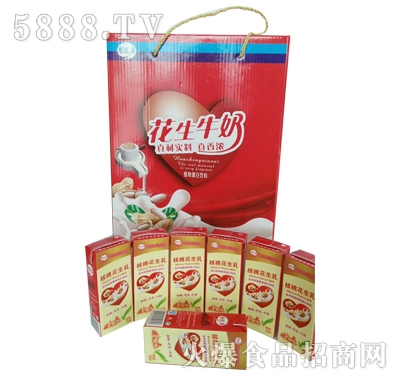 花生牛奶250MLX12瓶利樂磚裝