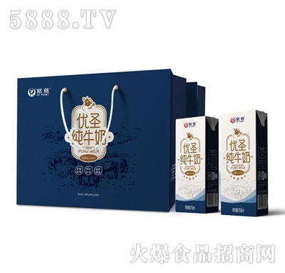 紫鳶優(yōu)圣純牛奶250ml禮盒手提袋