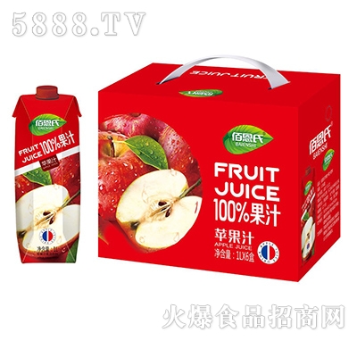 佰恩氏蘋果汁飲料1Lx6盒
