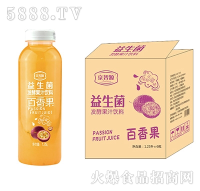 京智源益生菌發(fā)酵百香果果汁飲料1.25Lx6瓶