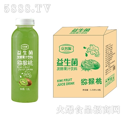 京智源益生菌發(fā)酵獼猴桃果汁飲料1.25Lx6瓶