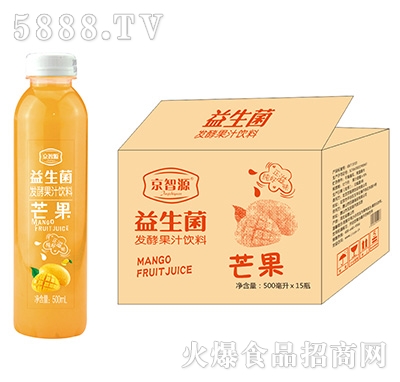 京智源益生菌發(fā)酵芒果果汁飲料500mlx15瓶