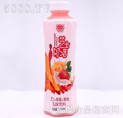 優(yōu)貝源芝士奶昔芝士+草莓乳味飲料