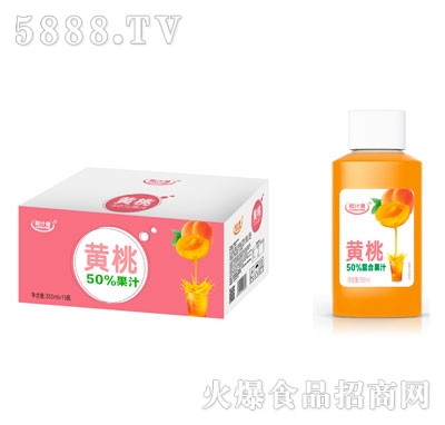 粒汁健黃桃50%果汁350mlX15