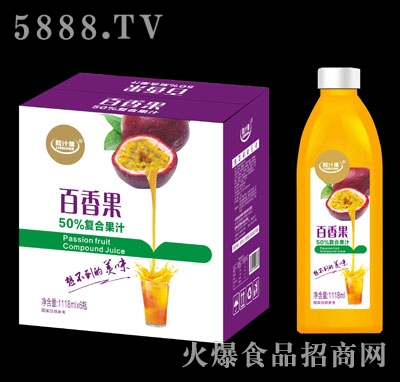 粒汁健百香果50%復合果汁1118mlX6