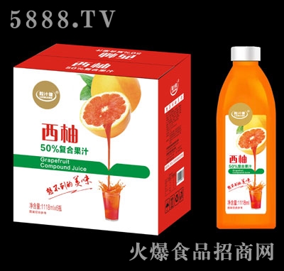 粒汁健西柚50%復合果汁1118mlX6