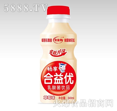 合益優(yōu)乳酸菌飲料草莓味340ml
