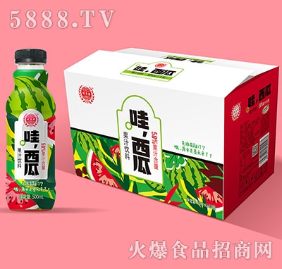 優(yōu)貝源哇西瓜果汁飲料500mlx15
