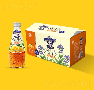 優(yōu)貝源奇亞籽芒果果汁飲料290mlX20