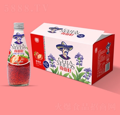優(yōu)貝源奇亞籽草莓果汁飲料290mlX20