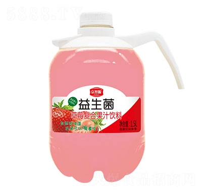 京智源益生菌草莓復(fù)合果汁飲料1.5L