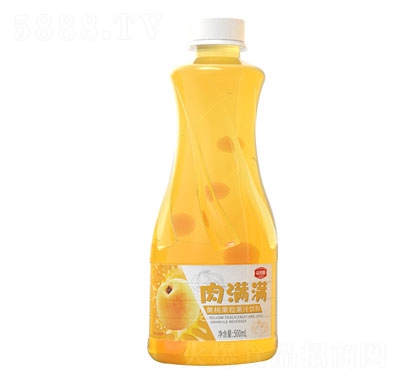 肉滿滿黃桃果粒果汁飲料500ml
