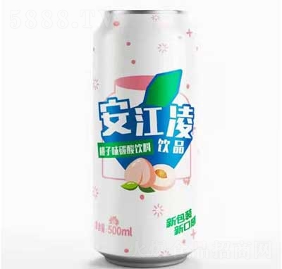 安江陵桃子味碳酸飲料500ml