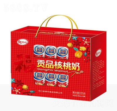 新得利貢品核桃奶復(fù)合蛋白飲品240mlX12罐