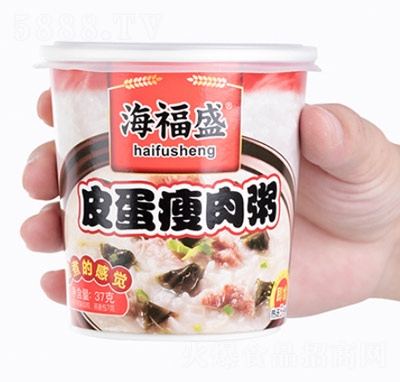 麥丹海福盛早餐速食粥沖泡粥皮蛋瘦肉粥37克