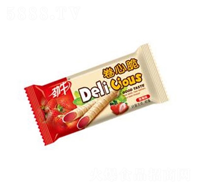 勁牛草莓味卷心脆