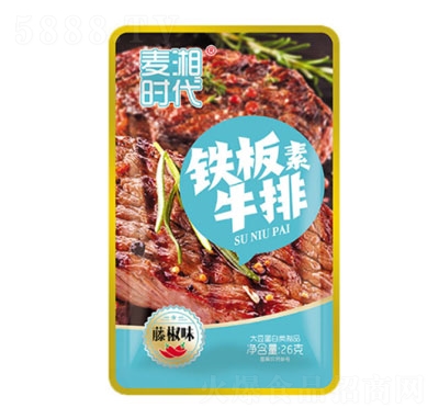 麥湘時代鐵板素牛排藤椒味26g