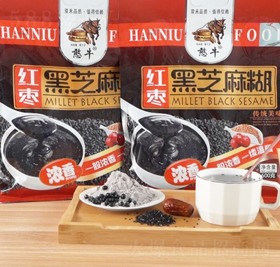 憨牛紅棗黑芝麻糊500g
