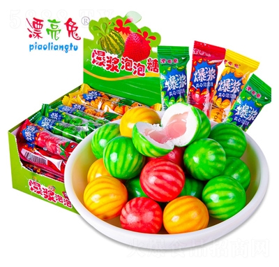 漂亮兔爆漿夾心西瓜泡泡糖