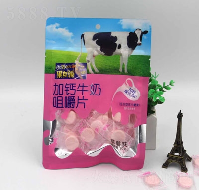 果自源80g草莓味奶片