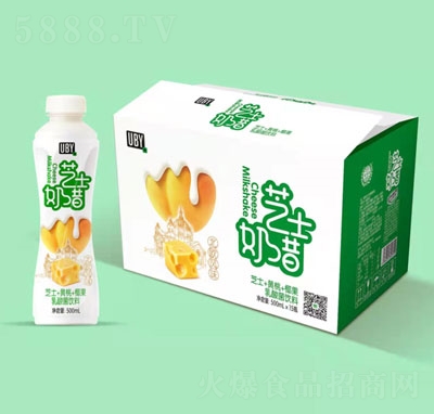 優(yōu)貝源芝士奶昔芝士+黃桃+椰果乳酸菌飲料500mlX15