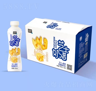 優(yōu)貝源芝士奶昔芝士+椰果乳酸菌飲料500mlX15