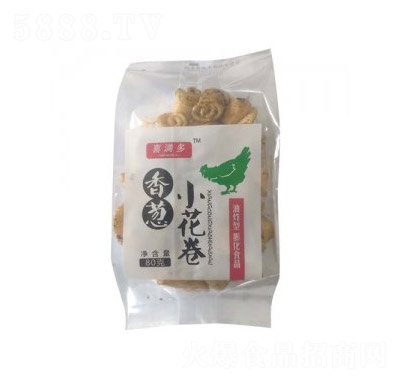 喜滿多香蔥小花卷膨化食品80g