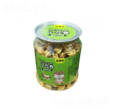 喜滿多小花卷香蔥雞肉味瓶裝膨化食品