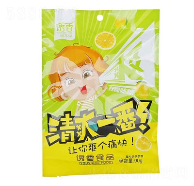 誘香檸檬味糖90g