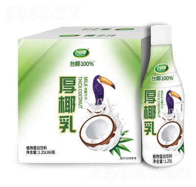 臺(tái)椰厚椰乳植物蛋白飲料1.25LX6瓶招商代理