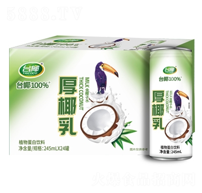 臺(tái)椰厚椰乳植物蛋白飲料245mlX24罐