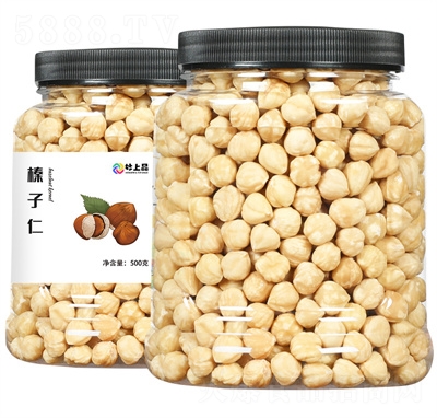 妙上品批發(fā)新貨東北大榛子仁堅(jiān)果罐裝熟烘焙孕婦零食原味500g干果