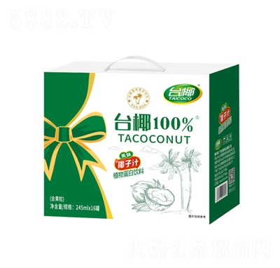 臺(tái)椰椰子汁植物蛋白飲料經(jīng)典款禮盒裝245mlx16罐