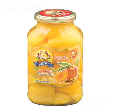 華旭黃桃罐頭700g