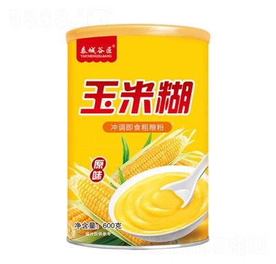 泰城谷匠玉米糊代餐早餐食品玉米營養(yǎng)粉早餐速食粥即食沖飲品罐裝