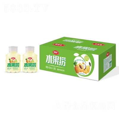 百星樂(lè)水果撈菠蘿風(fēng)味飲料黃桃+椰果+菠蘿+雪梨420mlX15瓶富含果肉